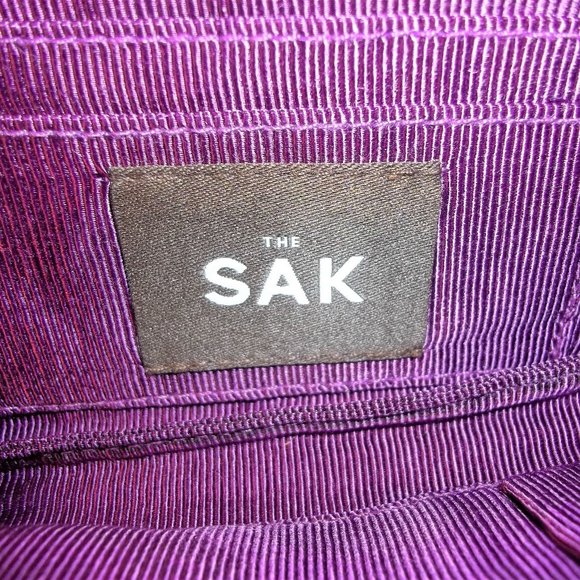 The Sak Handbag Shoulder Bag Purse Diamond Pattern Pockets Card Slots Purple - Picture 5 of 6